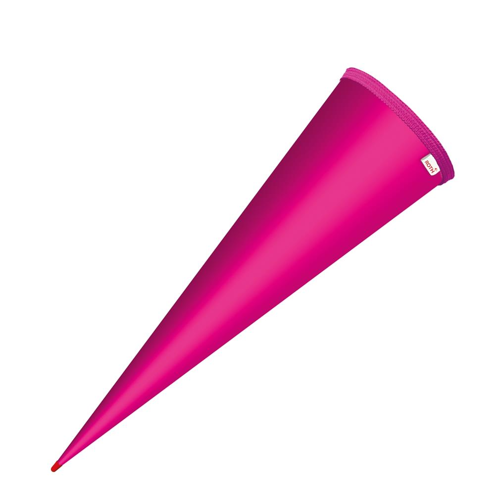 Roth Schultüte-Rohling/Basteltüte, pink, 70cm, rund, Rot(h)-Spitze, ohne Verschluss