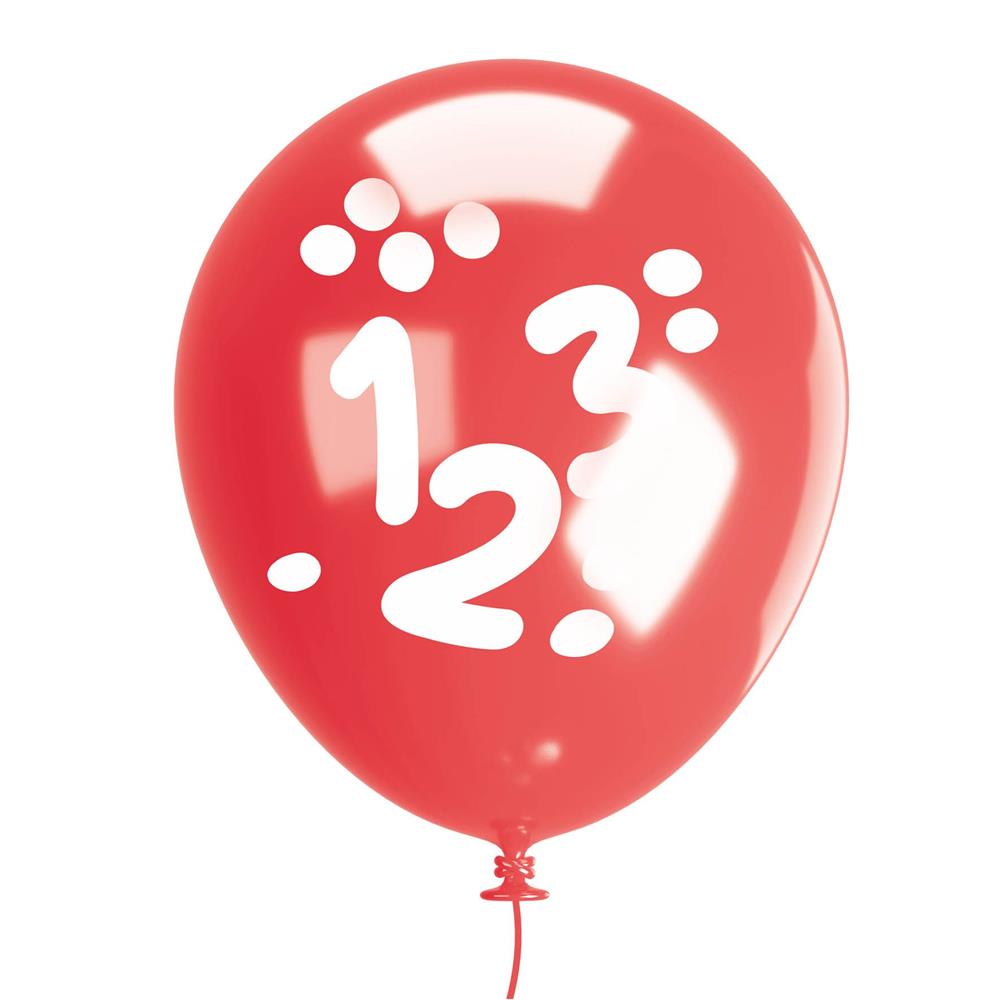 Roth Luftballons zur Einschulung, 16 Luftballons aus Naturkautschuk, 2 Motive in 4 Farben