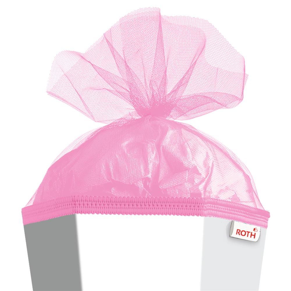 Roth Schultüte-Rohling/Basteltüte, weiß, 85cm, eckig, Rot(h)-Spitze, mit Tüllverschluss (pink)