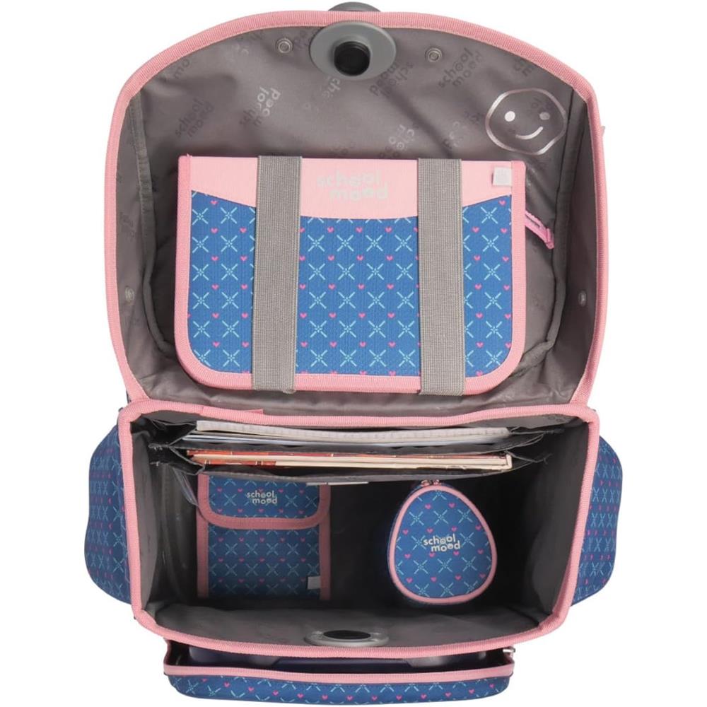 School-Mood Schulranzen Set Timeless Pro Mila (Pferd) 7-teilig