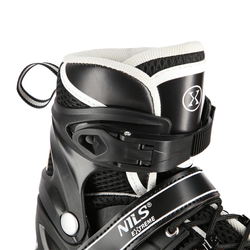 NILS EXTREME NH10905 4in1 LED Inliner Schlittschuhe Rollschuhe Gr. 39-42, Schwarz, verstellbar