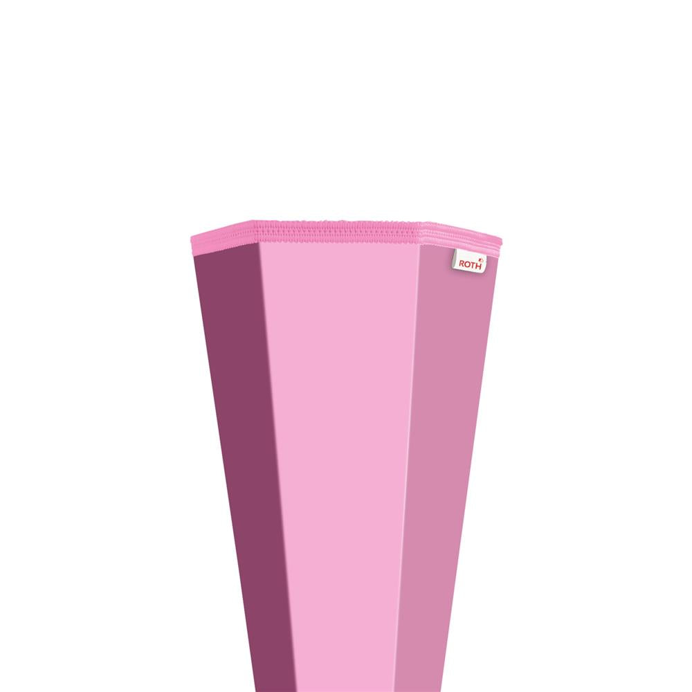 Roth Schultüte-Rohling/Basteltüte, rosa, 85cm, eckig, Rot(h)-Spitze, ohne Verschluss