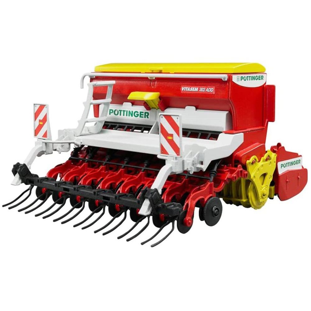 Bruder 02347 - Pöttinger Vitasem 302ADD Kreiselegge-Sämaschine, 1:16