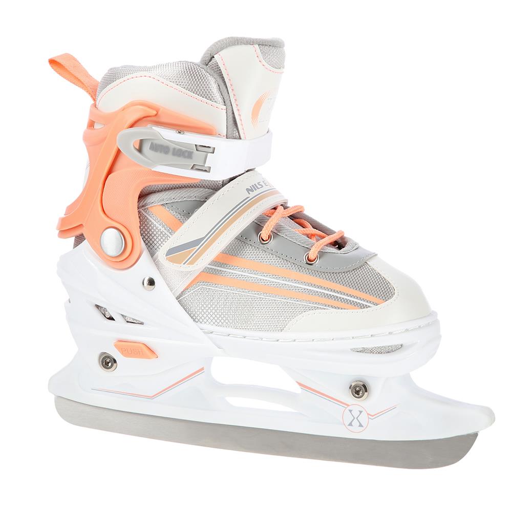 NILS EXTREME NH18190 2in1 Inliner Schlittschuhe Kinder Gr. 29-33, Weiß-Rosa, verstellbar