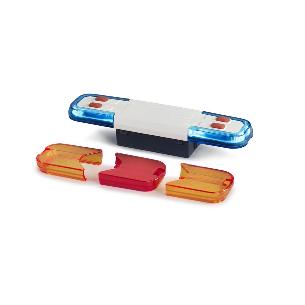 Bruder 02803 – Light & Sound Modul für LKWs mit 4 Funktionen und LED-Blinklicht