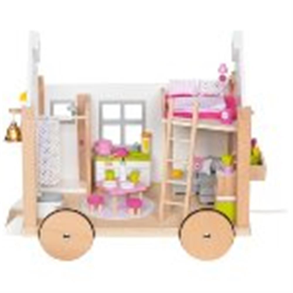 goki Puppenhaus Tiny House Hygge, Puppenstube aus Holz