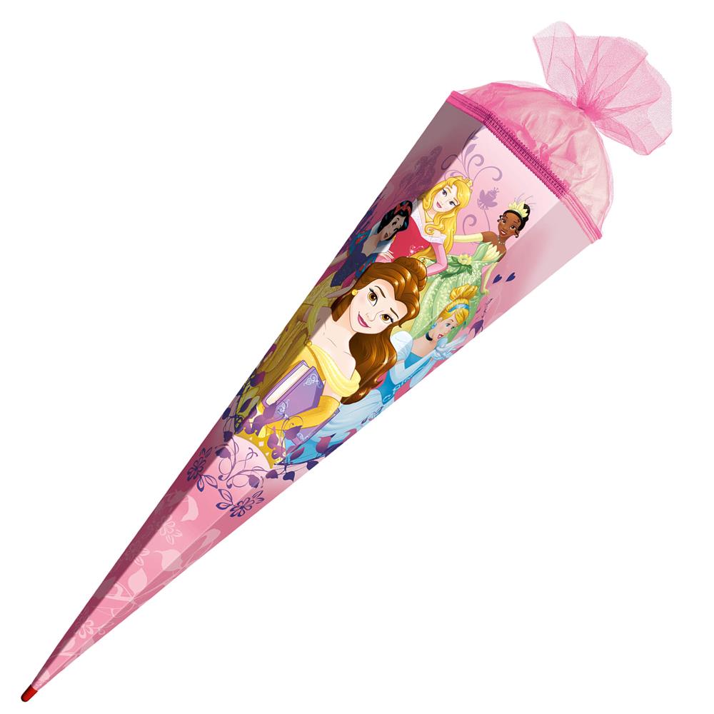 Roth Schultüte Disney Princess, 85cm, eckig, Rot(h)-Spitze, Tüllverschluss