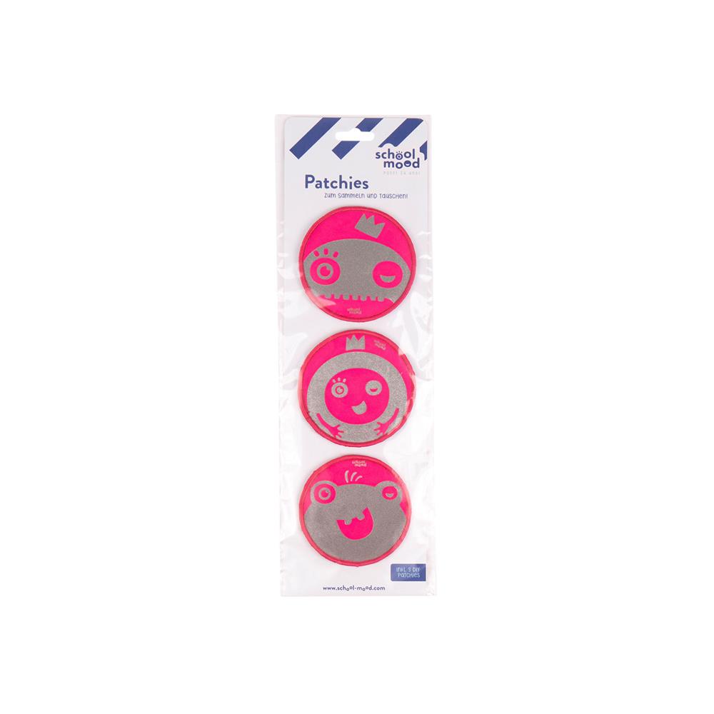 School-Mood 6er Patchy Set Pink Monsters Neon Reflektor