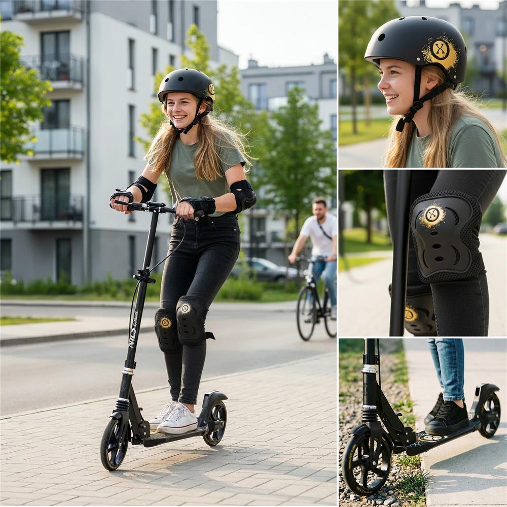 NILS EXTREME HM800 FLY GOLD Scooter, Freizeitroller, ABEC-11, Scheibenbremse, bis 100 kg