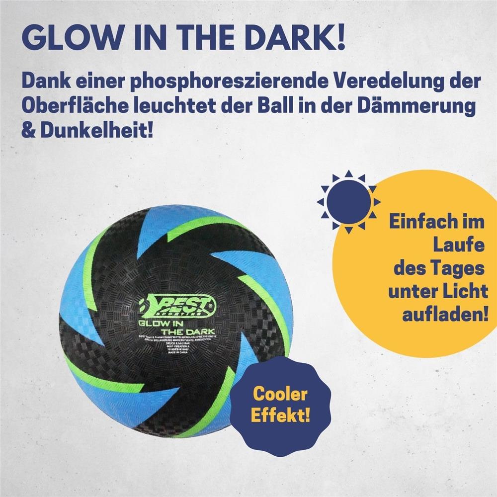 Best Sporting Barfuß Fußball Glow in the Dark Größe 5 blau/grün