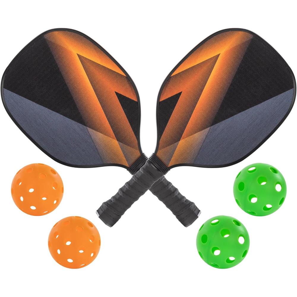 Idena Pickleball Set 2 Schläger 4 Bälle Freizeitspiel Outdoor