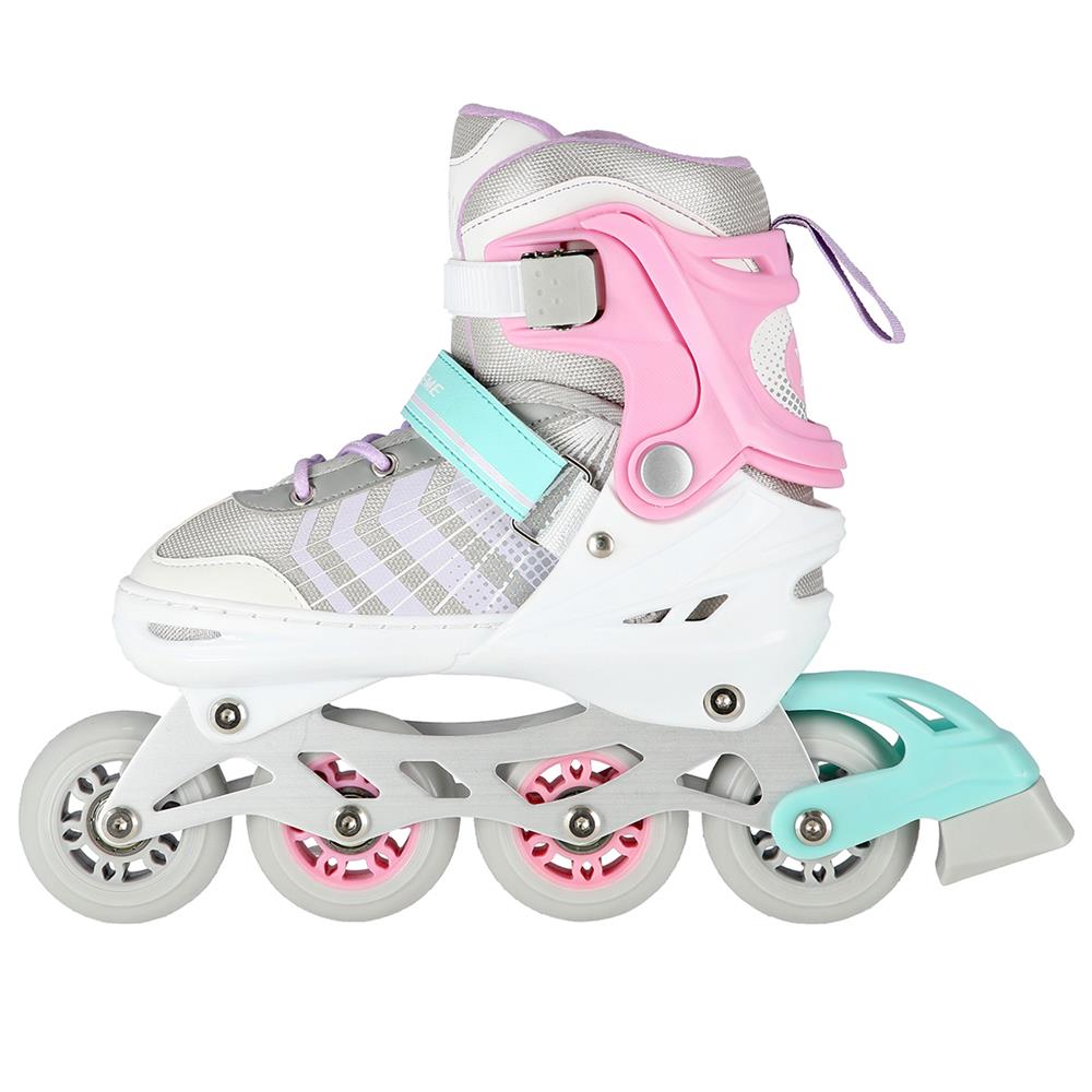 NILS EXTREME NH18192 4in1 Inliner Schlittschuhe Rollschuhe Gr. 39-43, Rosa, verstellbar