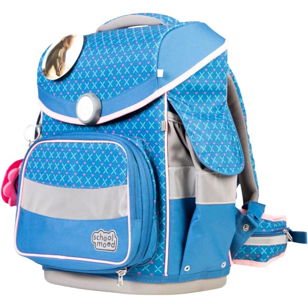 School-Mood Schulranzen Set Timeless Pro Mila (Pferd) 7-teilig
