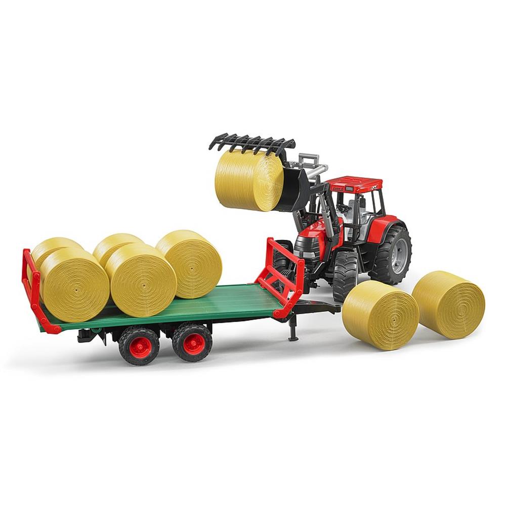 Bruder 02220 - Ballentransportanhänger mit 8 Rundballen