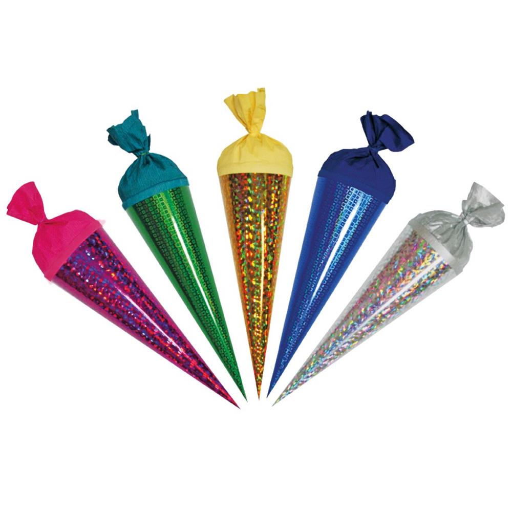 Roth Geschenk-Schultüten 22 cm Hologramm – 5er Set