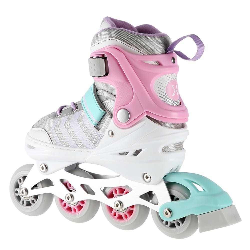 NILS EXTREME NH18192 4in1 Inliner Schlittschuhe Rollschuhe Gr. 39-43, Rosa, verstellbar