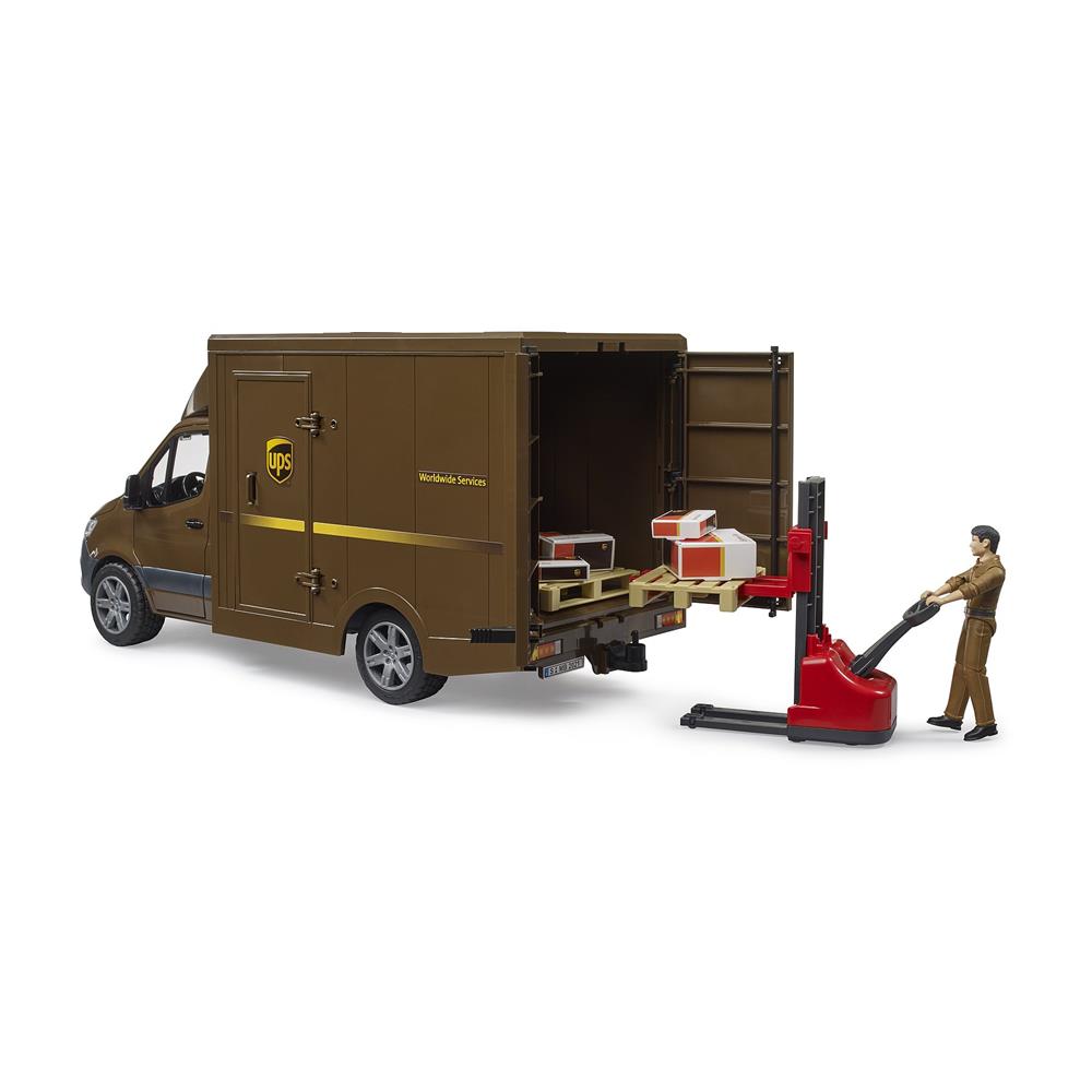 Bruder 02678 - MB Sprinter UPS mit Fahrer und Zubehör