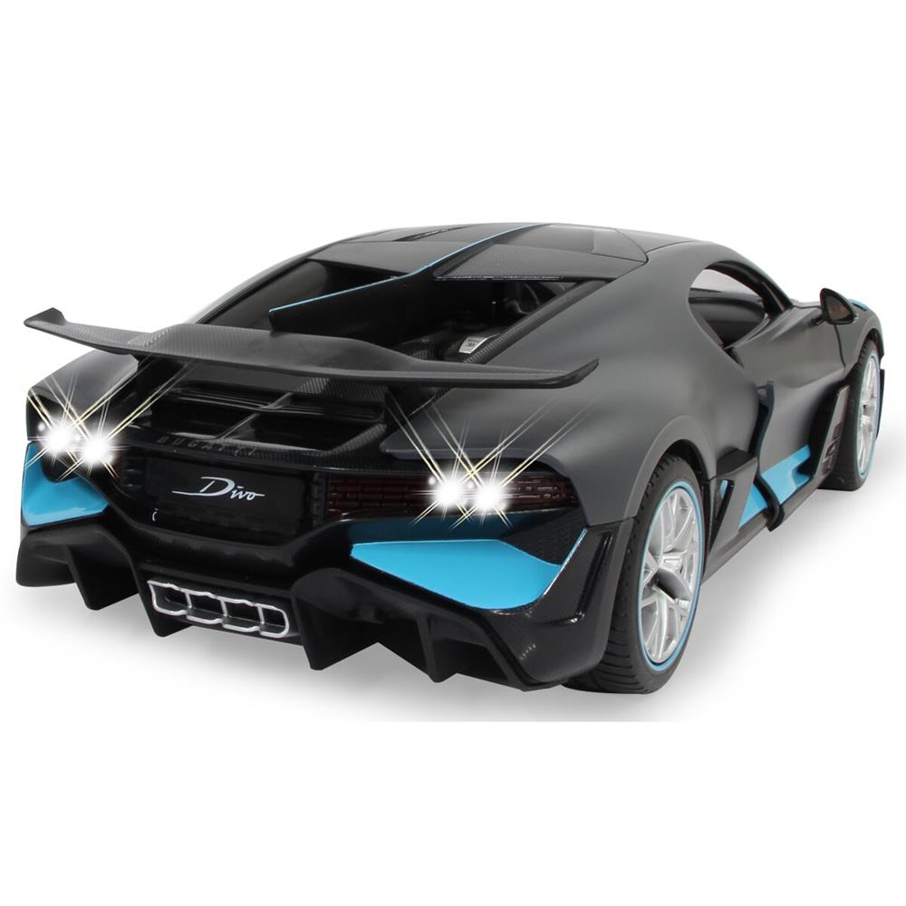 Jamara Bugatti Divo 1:14 grau 2,4GHz Tür manuell Ferngesteuertes Auto mit LED Fahrlicht