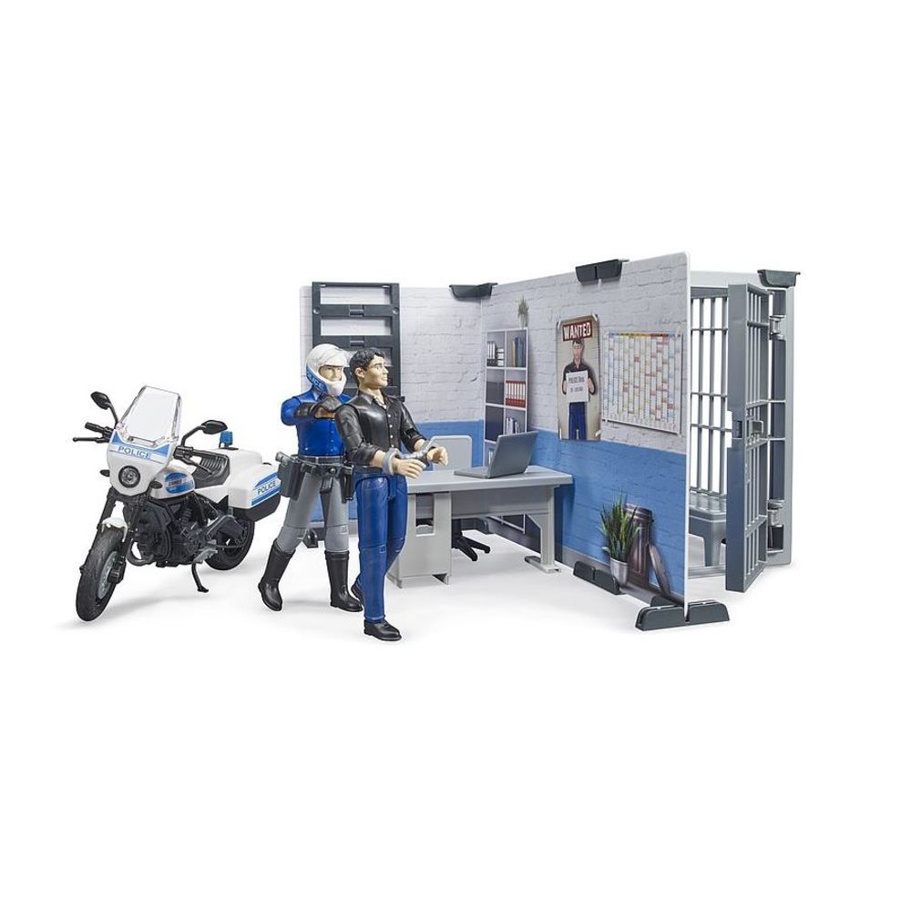 Bruder 62732 - bworld Polizeistation mit Polizeimotorrad