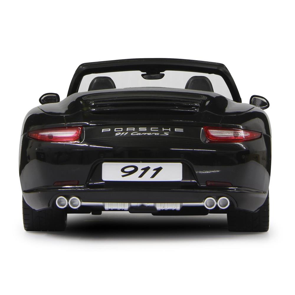 Jamara Porsche 911 Carrera S 1:12 schwarz 2,4GHz Ferngesteuertes Auto mit LED Fahrlicht
