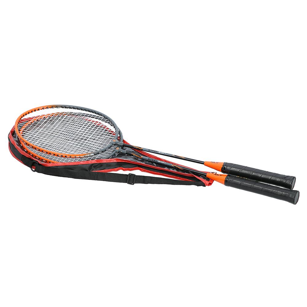 NILS Badmintonschläger Set mit Schutzhülle Freizeit Outdoor Garten Sport