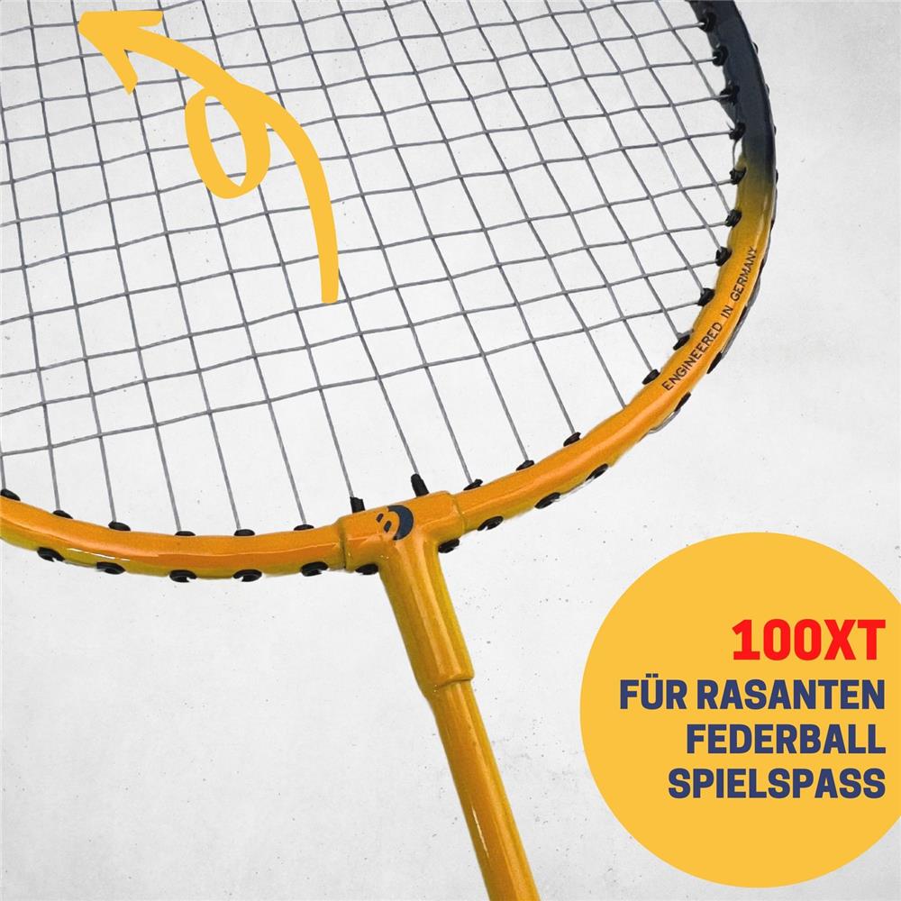 Best Sporting Badmintonschläger 100 XT Stahl robust mit Griffband