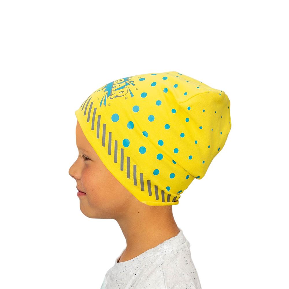 Roth ReflActions Jersey-Beanie Roar, Gelb, 5-8 Jahre, 50-54cm, mit reflektierendem Details
