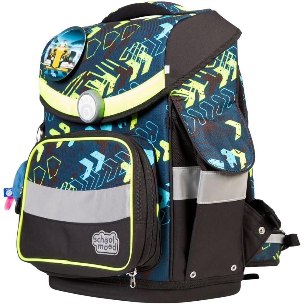 School-Mood Schulranzen Set Timeless Pro Elias (Rennwagen) 7-teilig