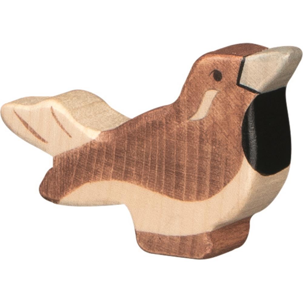 Holztiger Holzfigur - Spatz, Holzspielzeug, ab 3 Jahren