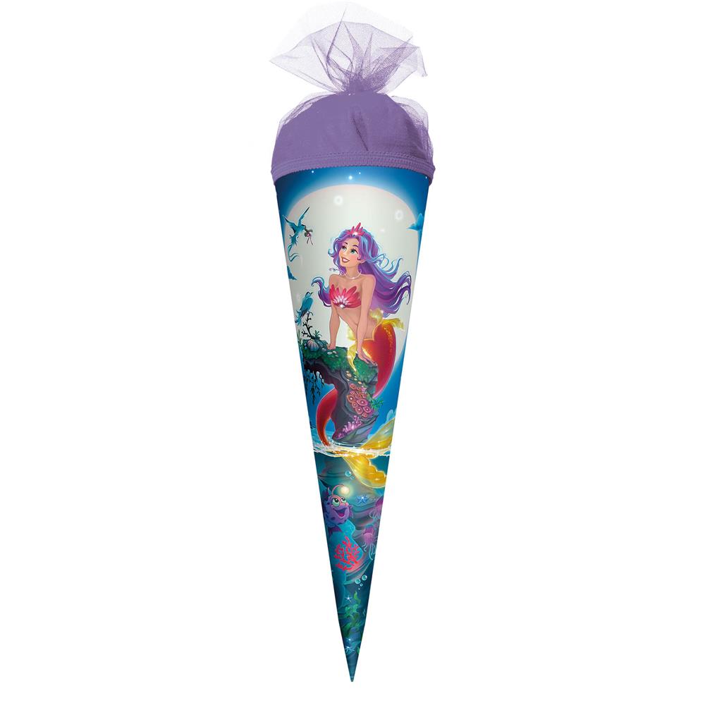 Roth Schultüte Magische Meerjungfrau, 22cm, rund, Tüllverschluss