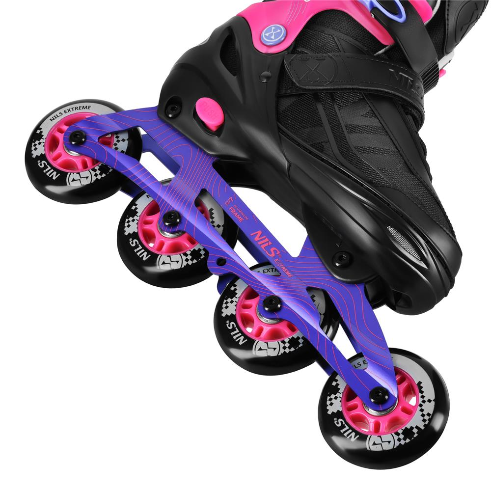 NILS EXTREME NA684 VELTO Inlineskates Inliner Kinder Gr. 35-38, Rosa, größenverstellbar