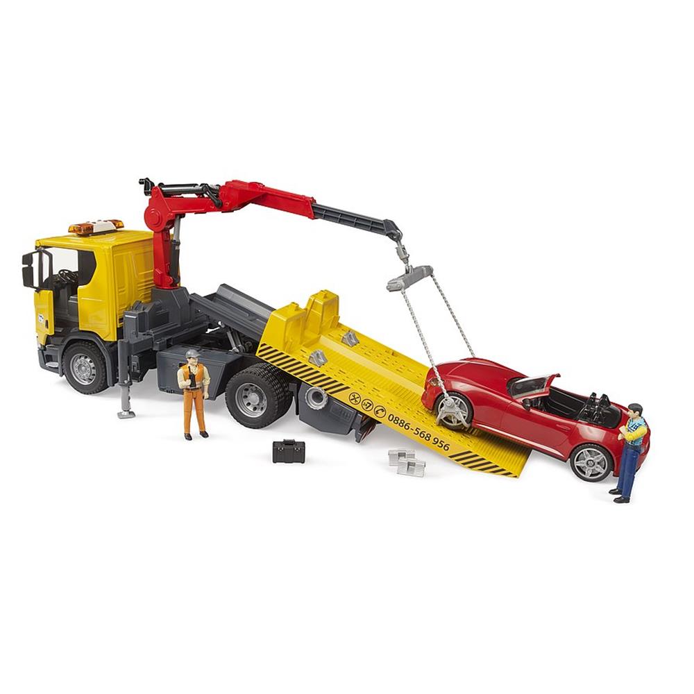 Bruder 03552 - Scania Super 560R Abschlepp-LKW, mit Light & Sound Modul und BRUDER Roadster