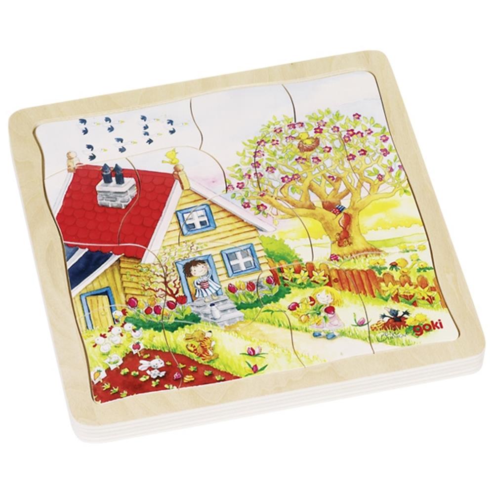 goki Schichtenpuzzle Jahreszeiten