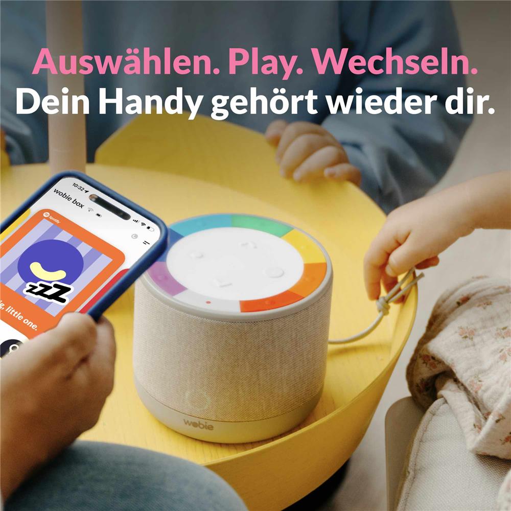 Wobie Box Violett Kinder Musikbox mit Spotify, WLAN, Bluetooth, SD-Slot & Kopfhöreranschluss