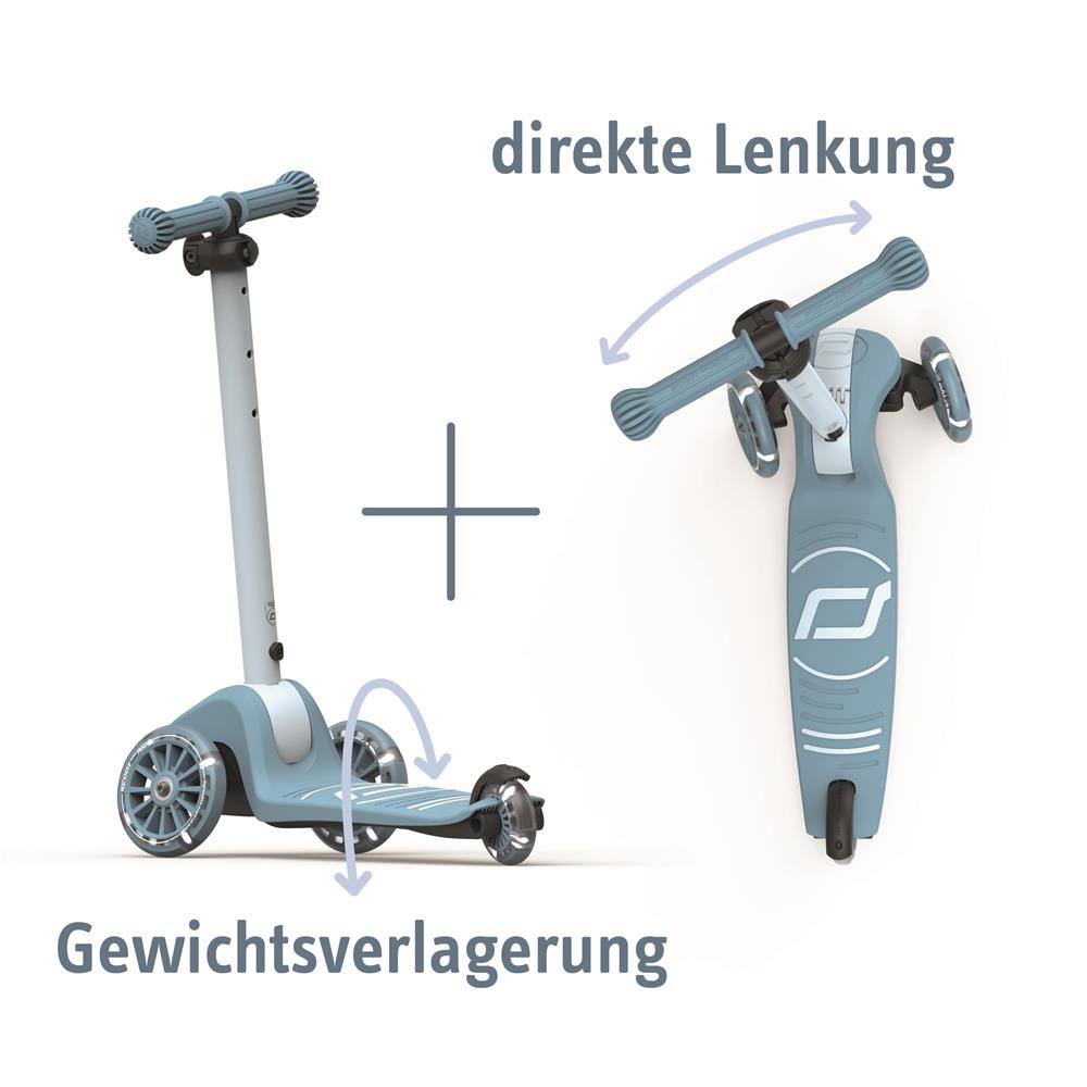 Scoot & Ride Highwaykick 3S Scooter, steel - Kinderroller, ab 3 Jahren
