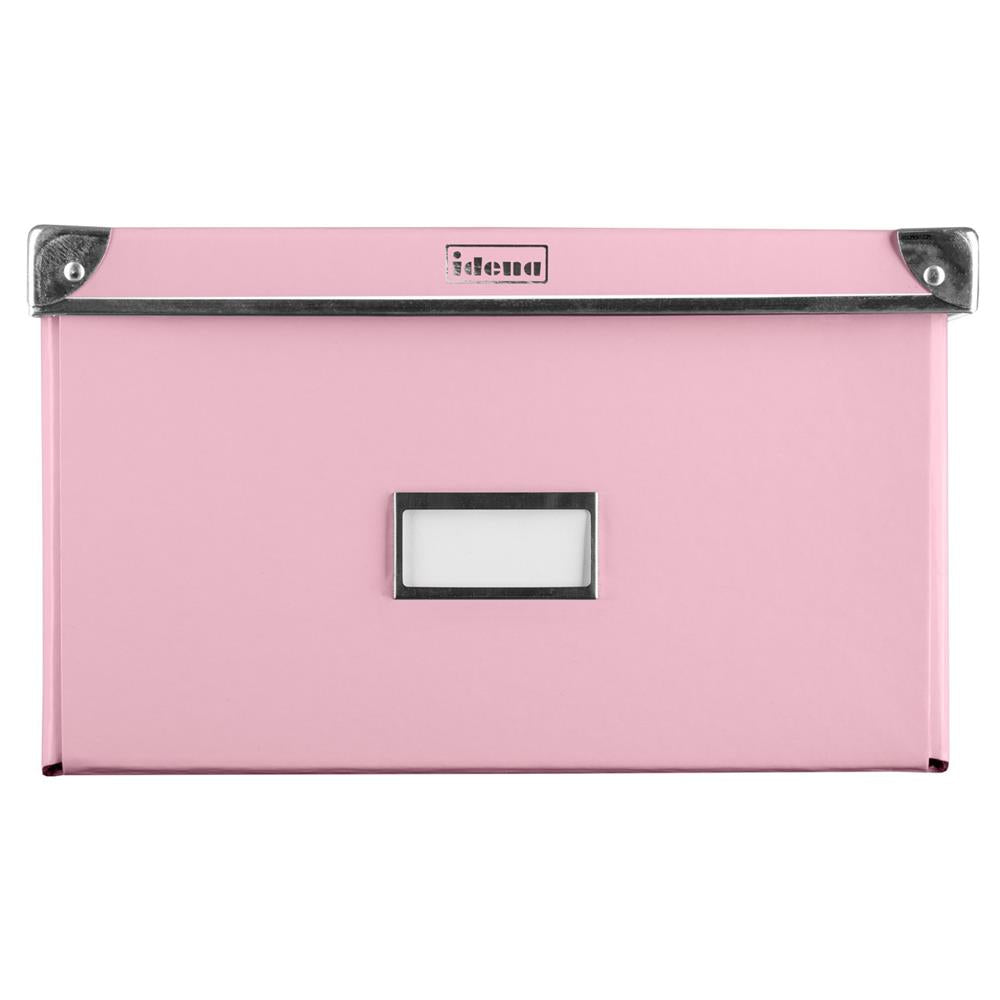 Idena Aufbewahrungsbox mit Deckel 36 x 28,2 x 17 cm faltbar pink Pappe
