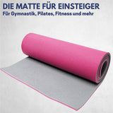 Best Sporting Yogamatte 200x60x1,3cm pink Fitnessmatte rutschfest