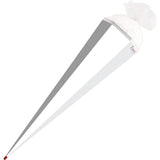 Roth Extra große XXL Schultüte-Rohling/Basteltüte, weiß, 100cm, eckig, Rot(h)-Spitze, Tüllverschluss