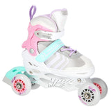 NILS EXTREME NH18192 4in1 Inliner Schlittschuhe Rollschuhe Gr. 39-43, Rosa, verstellbar