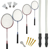 Best Sporting Badminton Set mit Netz 4 Schläger 3 Bälle Tasche