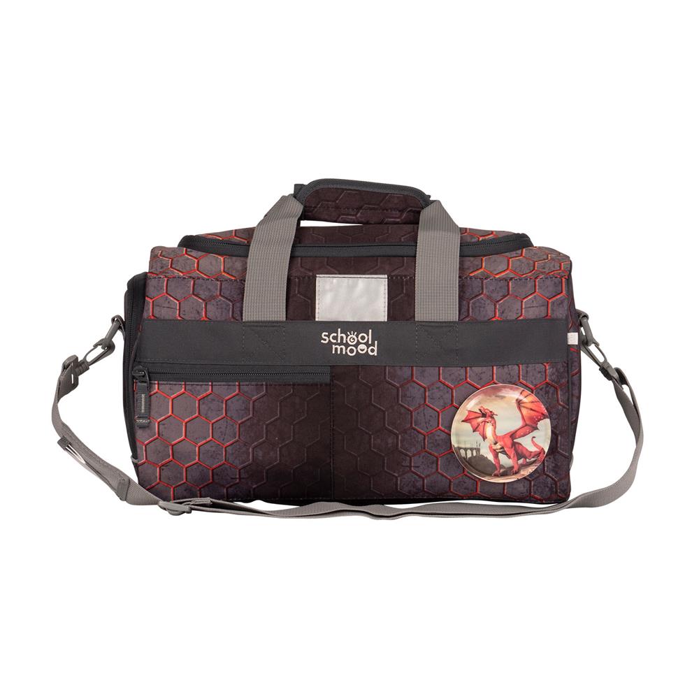 School-Mood Sporttasche Mika (Drache) Schwimmtasche 18L mit Nassfach