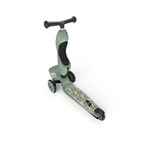 Scoot & Ride Highwaykick 1 Lifestyle, green lines - Kinderroller mit Aufbewahrungsbox
