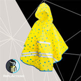 Roth ReflActions Regen-Poncho Roar, Gelb, 5-10 Jahre, mit reflektierenden Elementen