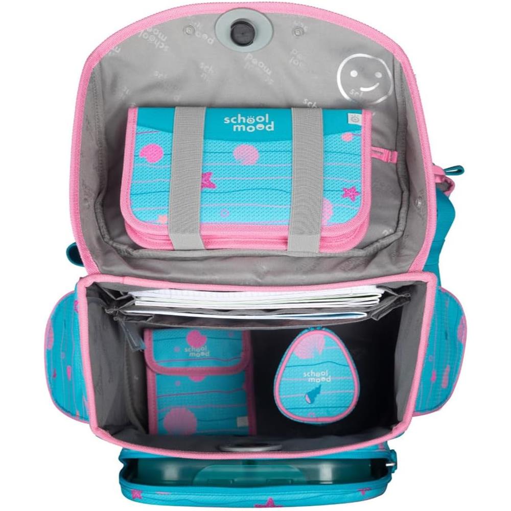 School-Mood Schulranzen Set Timeless Pro Lilly (Meerjungfrau) 7-teilig