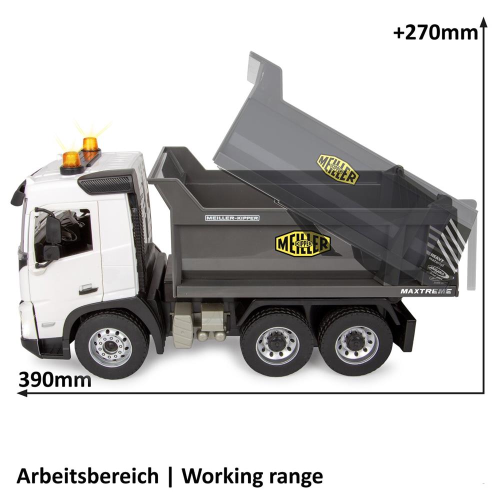 Jamara Volvo FMX Meiller Muldenkipper 1:20 RC 2,4GHz LKW