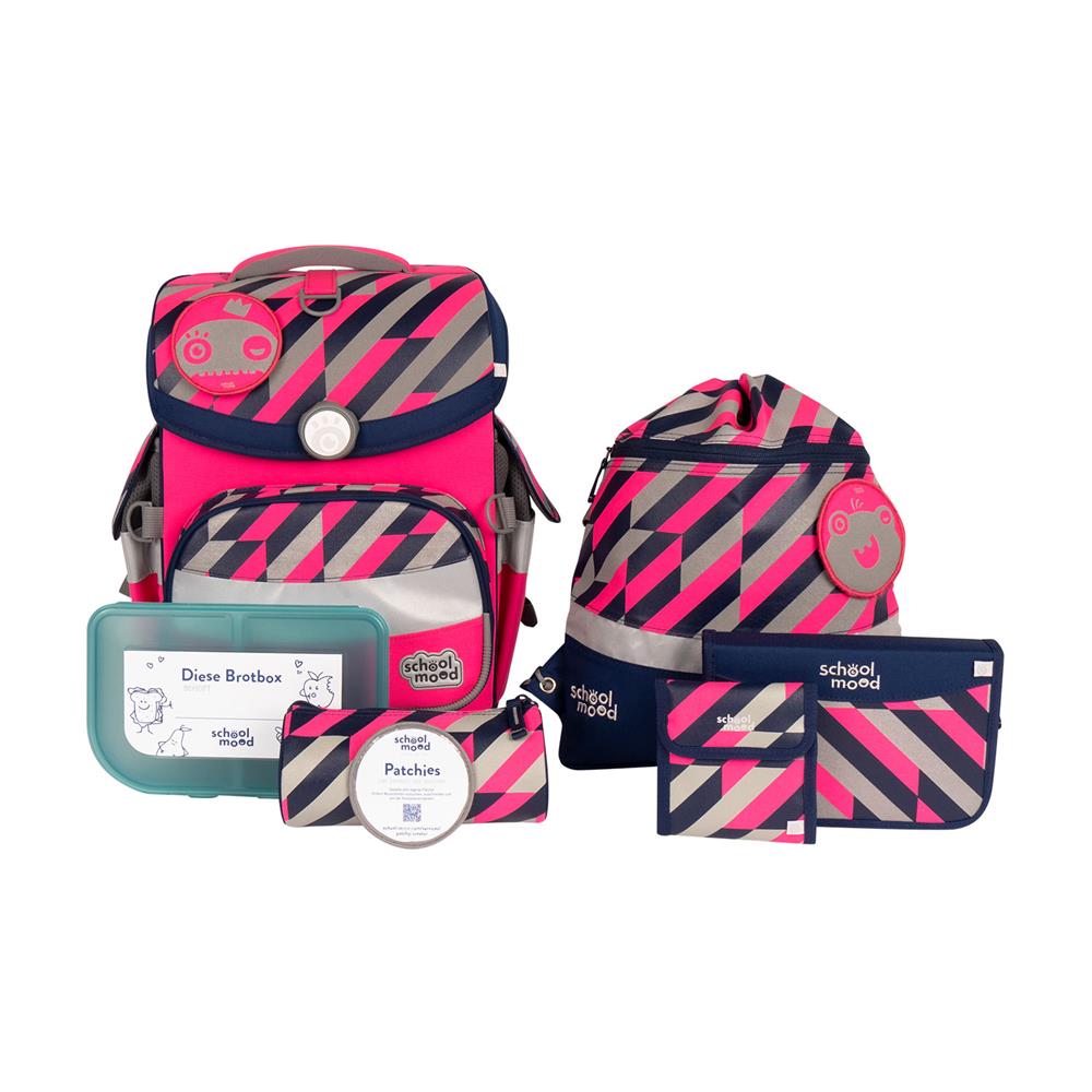 School-Mood Schulranzen Set Timeless Air+ Yuna (neon pink)