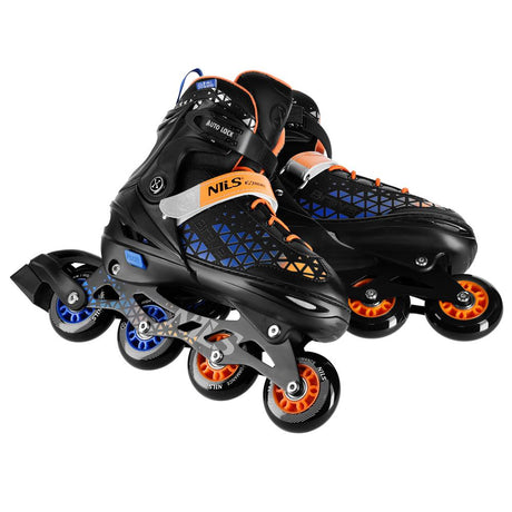 NILS EXTREME NH18190A BRAVE 2in1 Inliner Schlittschuhe Kinder Gr. 29-33, Blau, verstellbar
