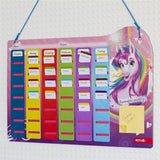 Roth Klipp&Klar Stundenplan Steck Fix, Einhornportrait, A3, Kinder-Wochenplan