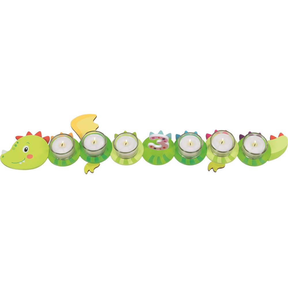 goki Geburtstagsdrache Taro – Holz-Set mit Kerzenhalter, für Kinder ab 1 Jahr