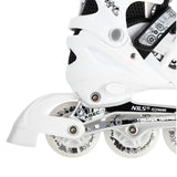 NILS EXTREME NH10905 4in1 LED Inliner Schlittschuhe Rollschuhe Gr. 31-34, Weiß, verstellbar
